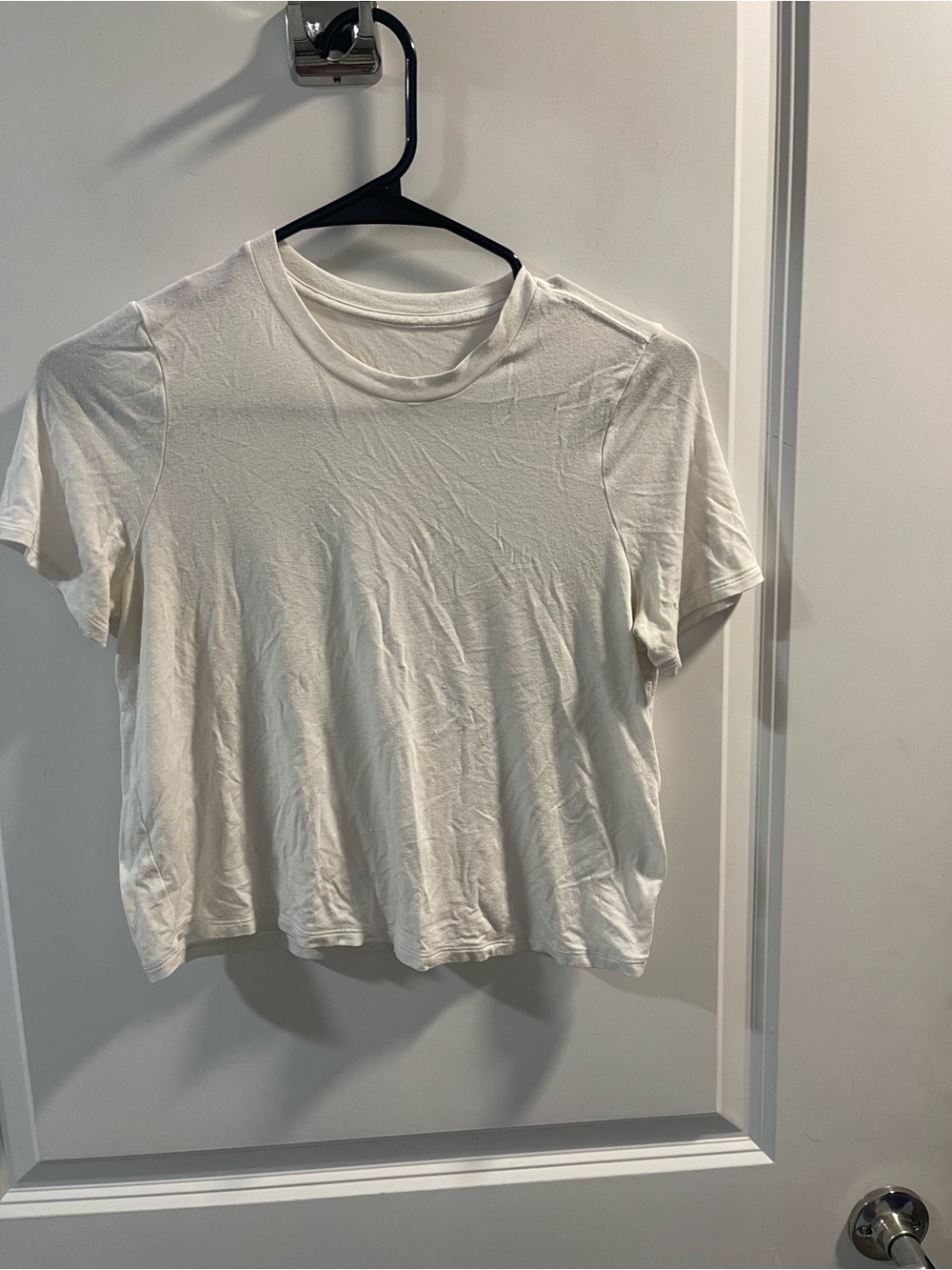 ALO Yoga Flawed Relaxed Crewneck Short Sleeve Top - White No Size Tags